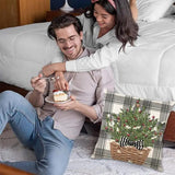 Christmas Decoration Throw Cushion Pillow Case Cushion Cover With Invisible Zipper Theme Party Ornament Cushion Cases For