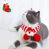 Christmas Dog Scarves Dog Neck Warmer Knitted Comfortable Scarf For Cat Christmas Costume For Cats For Small Medium Dogs Cats