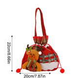 Christmas Gift Goody Bags Drawstring Goody Bags For Cookies Portable Christmas Eve Gift Doll Bags With Drawstring For Children