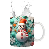 Christmas Holiday Mug Christmas Decoration Coffee Mugs with 3D Painting Table Decorations Ceramic Mug Christmas Party Mugs