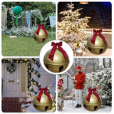 Christmas Inflatable Ball Decor Large Bell Shape Hang Decorated Balls Large Christmas Balls Ornaments for Christmas Yard Lawn