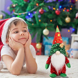 Christmas Plush Gnome Sequin Decor Stuffed Plush Elf Doll Faceless Gnomes Cute Stuffed Gnomes Plushie Winter Holiday Decor With