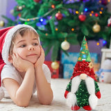 Christmas Plush Gnome Sequin Decor Stuffed Plush Elf Doll Faceless Gnomes Cute Stuffed Gnomes Plushie Winter Holiday Decor With