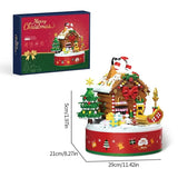 Christmas Theme Building Blocks Toys Pink Christmas Tree Santa Claus Photo Frame Assembly Bricks Model Children's Holiday Gifts