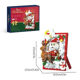 Christmas Theme Building Blocks Toys Pink Christmas Tree Santa Claus Photo Frame Assembly Bricks Model Children's Holiday Gifts