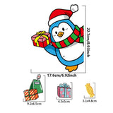 Christmas Window Clings Santa Claus Elk Snowman Gingerbread Man Window Clings Santa Claus Elk Electrostatic Stickers