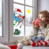 Christmas Window Clings Santa Claus Elk Snowman Gingerbread Man Window Clings Santa Claus Elk Electrostatic Stickers