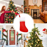 Classic Stocking Decoration 12pcs Felt Decoration Stockings With Large Capacity Indoor Seasonal Decor Gift Bag For Bedside