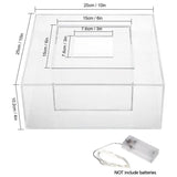 Clear Cake Riser Acrylic Stand Cake Riser Clear Acrylic Square Cylinder Display Box For Party Birthday Engagement Anniversary
