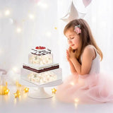 Clear Cake Riser Acrylic Stand Cake Riser Clear Acrylic Square Cylinder Display Box For Party Birthday Engagement Anniversary