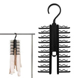 Closet Tie Holder Space-Saving Necktie Organizer With Non-Slip Clips Necktie Scarf Shawl Organization Storage Essentials For