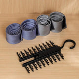 Closet Tie Holder Space-Saving Necktie Organizer With Non-Slip Clips Necktie Scarf Shawl Organization Storage Essentials For