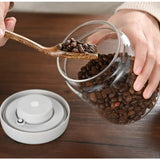 Coffee Bean Vacuum Seal Jar Moisture Resistant Clear Glass Cereal Candy Food Fresh Storage Barista Tools