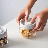 Coffee Bean Vacuum Seal Jar Moisture Resistant Clear Glass Cereal Candy Food Fresh Storage Barista Tools