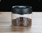 Coffee Bean Vacuum Seal Jar Moisture Resistant Clear Glass Cereal Candy Food Fresh Storage Barista Tools