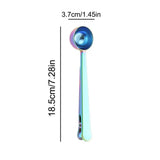 Coffee Clamp And Spoon Multi-functional Stainless Steel Spoon Clip Kitchen Sealing And Scooping Spoon Clamp For Tea Sugar Flour