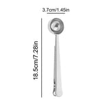 Coffee Clamp And Spoon Multi-functional Stainless Steel Spoon Clip Kitchen Sealing And Scooping Spoon Clamp For Tea Sugar Flour