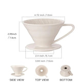 Coffee Filter Cup Holder V60 Reusable Portafilter Espresso Coffee Dripper Funnel Ceramic Accesorios Cafe Coffeeware