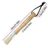 Coffee Grinder Brush Coffee Machine Cleaning Tool Wood Handle Grinder Brush With Lanyard For Barista Home