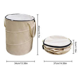 Collapsible Garden Waste Bag Collapsible Garden Bin Trash Can 37L Lawn Yard Waste Bags With Zippers Portable Utility Container