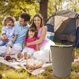 Collapsible Garden Waste Bag Collapsible Garden Bin Trash Can 37L Lawn Yard Waste Bags With Zippers Portable Utility Container