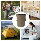 Collapsible Garden Waste Bag Collapsible Garden Bin Trash Can 37L Lawn Yard Waste Bags With Zippers Portable Utility Container