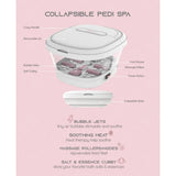 Collapsible Pedi Spa, Heated Portable Foot Bubble Bath Massager
