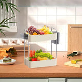 Cosmetic Stationery Storage Holder Double Layer Spice Organizer Rack Space Saving Bathroom Countertop Organizer Stackable