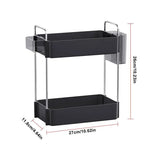 Cosmetic Stationery Storage Holder Double Layer Spice Organizer Rack Space Saving Bathroom Countertop Organizer Stackable