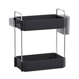 Cosmetic Stationery Storage Holder Double Layer Spice Organizer Rack Space Saving Bathroom Countertop Organizer Stackable