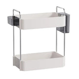 Cosmetic Stationery Storage Holder Double Layer Spice Organizer Rack Space Saving Bathroom Countertop Organizer Stackable