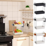 Cosmetic Stationery Storage Holder Double Layer Spice Organizer Rack Space Saving Bathroom Countertop Organizer Stackable