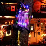 Crashing Witch Decor Spooky Large Flying Witch For Halloween Lawn Patio Embellishment For Halloween Ambience For Home Schools