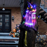 Crashing Witch Decor Spooky Large Flying Witch For Halloween Lawn Patio Embellishment For Halloween Ambience For Home Schools