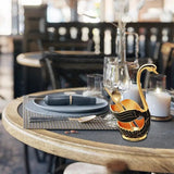 Creative Swan Rack Western Cutlery Dessert Fork Spoon Storage Rack Zinc Alloy Swan Shape Metal Dinner Fork Teaspoon Organizer
