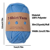 Crochet Yarn Polyester Multicolor Soft Knitting And Crochet Yarn Washable And Slightly Elastic Hand-Knitted Supply For Baskets