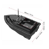 D16 Night Light Fishing Bait Boat EU Plug Wireless Remote Double Motors Fishing Feeder RC Auto Lure Fish Finder Device 400-500m