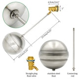 DN25 Brass/Stainless steel Float Valve Quick-open Floating Ball Water Control Valve Ceramic Core for Water Tower/Cistern 1pcs