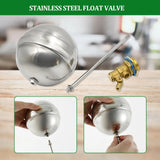 DN25 Brass/Stainless steel Float Valve Quick-open Floating Ball Water Control Valve Ceramic Core for Water Tower/Cistern 1pcs