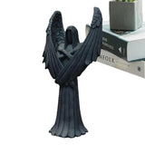 Dark Angel Sculpture Decor Resin Angel Sculpture Figurine Reusable Dark Angel Home Desktop Decoration For Home Table Living Room