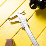 Deli Vernier Calipers Plastic Double Rule Double Scale Ruler For Jewelry Measurement School Student Measuring Tool