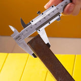 Deli Vernier Calipers Plastic Double Rule Double Scale Ruler For Jewelry Measurement School Student Measuring Tool