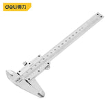 Deli Vernier Calipers Plastic Double Rule Double Scale Ruler For Jewelry Measurement School Student Measuring Tool