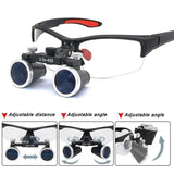 Dentistry Binocular Magnifier 3.5X Ultra-lightweight Optical LED Light Headband Glasses Loupes For Clinic Dental