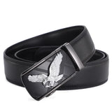 Designer Belts for Men Eagle Metal Automatic Buckle Split Leather Waist Belt for Luxury Fashion Cowhide MEN'S Belt Novelty 3.5cm