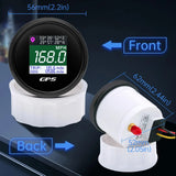 Digital GPS Speedometer 52mm 12V 24V TFT Screen Trip ODO Mph Knot Km/h GPS Antenna For Motor Boat Car RV Speed Meter