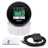 Digital GPS Speedometer 52mm 12V 24V TFT Screen Trip ODO Mph Knot Km/h GPS Antenna For Motor Boat Car RV Speed Meter
