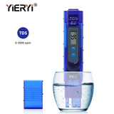 Digital TDS Meter Professional 0-9990ppm Water Quality Tester Drinking Aquarium Pool Filter Meter Total Dissolved Solids Monitor