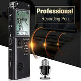 Digital Voice Recorder Mini Spy Professional Dictaphone Audio Recording With WAV,MP3 Player Grabadora De Voz 8GB 16GB 32GB