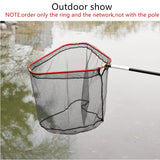 Dip Net Aluminum Alloy Brail Net Diameter 40cm-50cm Rede De Pesca Fishing Tool Folding Light Tuck Net Head Fish Accessories
